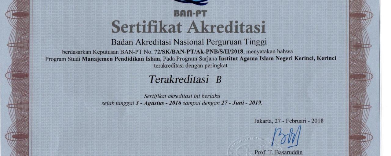Sertifikat Akreditasi MPI